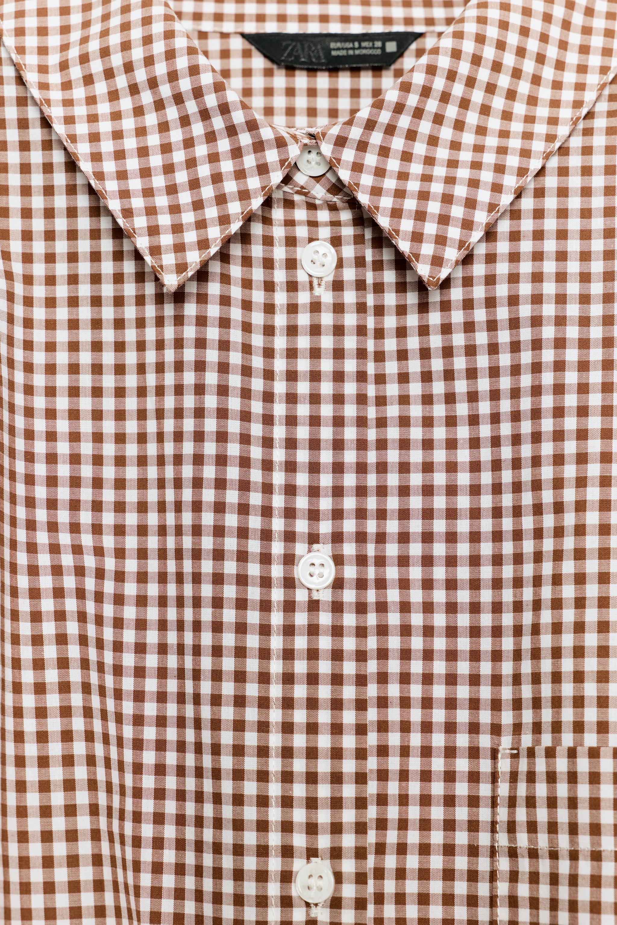 CHEMISE COURTE À CARREAUX VICHY